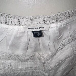 American Eagle Outfitters White Lace Tank Top